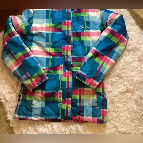 DARE2b ARED 5000 1 GIRLS PLAID WINTER SKI  COAT SZ. 13/14 - Picture 2 of 16